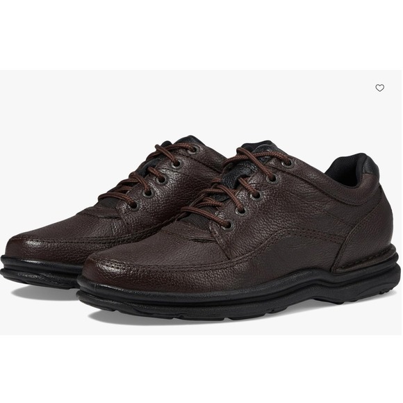 Rockport World Tour Classic Brown Leather Walking Shoes K70884 Men 9 Narrow NEW